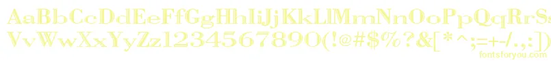 Vangard Font – Yellow Fonts on White Background