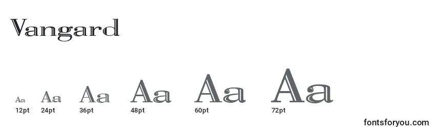 Vangard Font Sizes