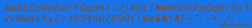 Шрифт Fhdlbi – коричневые шрифты на синем фоне