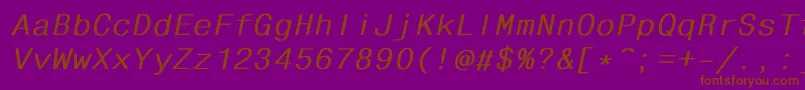 Fhdlbi Font – Brown Fonts on Purple Background