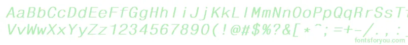 Fhdlbi Font – Green Fonts on White Background