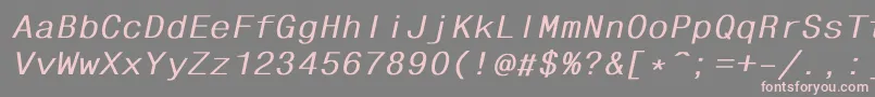 Fhdlbi Font – Pink Fonts on Gray Background