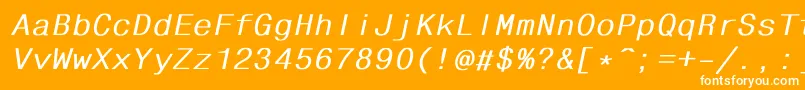 フォントFhdlbi – オレンジの背景に白い文字