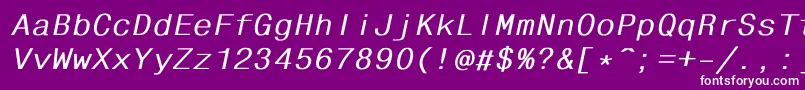 フォントFhdlbi – 紫の背景に白い文字