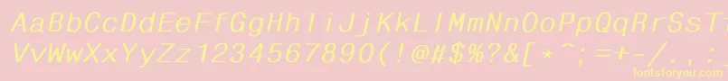 Fhdlbi Font – Yellow Fonts on Pink Background