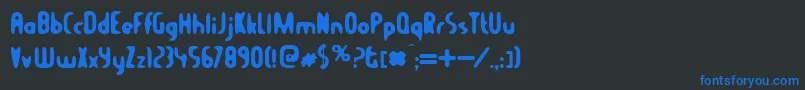BalconyAngels Font – Blue Fonts on Black Background