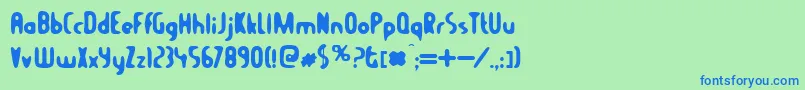 BalconyAngels Font – Blue Fonts on Green Background