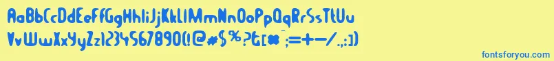 BalconyAngels Font – Blue Fonts on Yellow Background