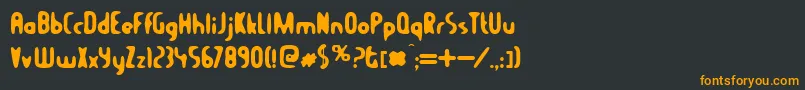 BalconyAngels Font – Orange Fonts on Black Background