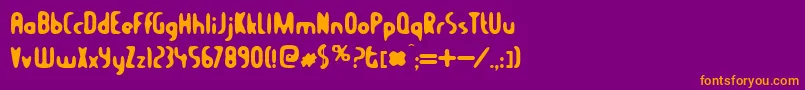 BalconyAngels Font – Orange Fonts on Purple Background