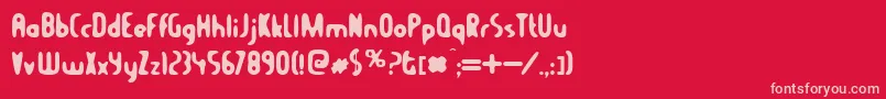 BalconyAngels Font – Pink Fonts on Red Background