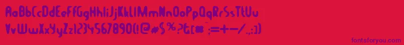 BalconyAngels Font – Purple Fonts on Red Background