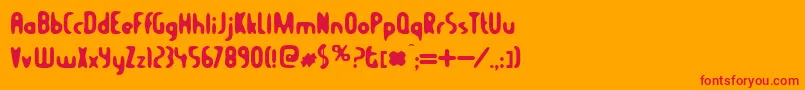 BalconyAngels Font – Red Fonts on Orange Background