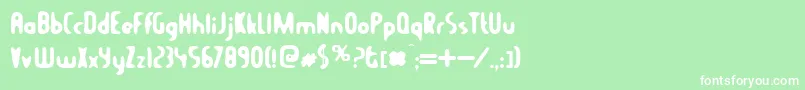 BalconyAngels Font – White Fonts on Green Background