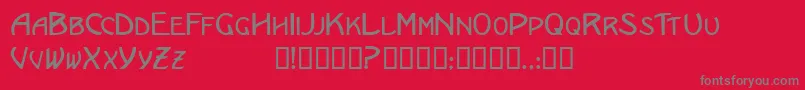 Ericanscapsssk Font – Gray Fonts on Red Background