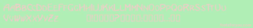 Ericanscapsssk Font – Pink Fonts on Green Background