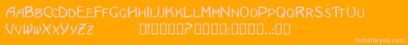 Ericanscapsssk Font – Pink Fonts on Orange Background