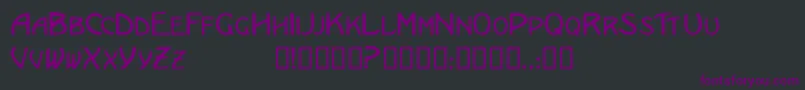Ericanscapsssk Font – Purple Fonts on Black Background