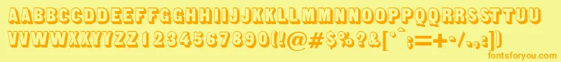 Sandersonshaded Font – Orange Fonts on Yellow Background