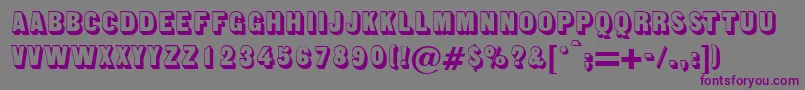 Sandersonshaded Font – Purple Fonts on Gray Background