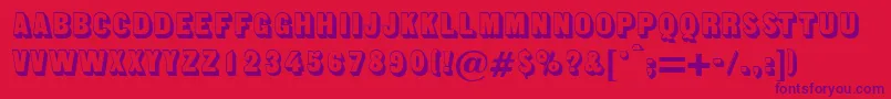 Sandersonshaded Font – Purple Fonts on Red Background