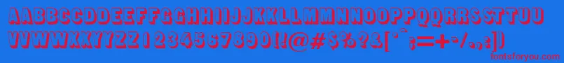 Sandersonshaded Font – Red Fonts on Blue Background