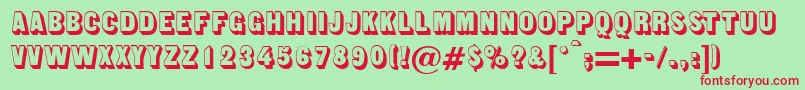 Sandersonshaded Font – Red Fonts on Green Background