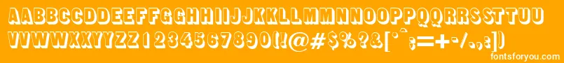 Sandersonshaded Font – White Fonts on Orange Background