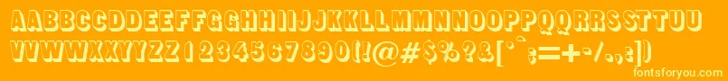 Sandersonshaded Font – Yellow Fonts on Orange Background