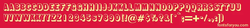 Sandersonshaded Font – Yellow Fonts on Red Background