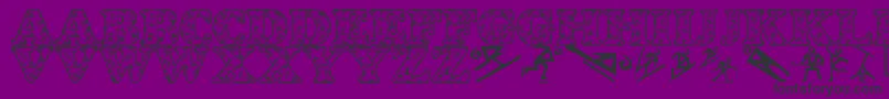 LmsSaltLakesOlympicEvents Font – Black Fonts on Purple Background