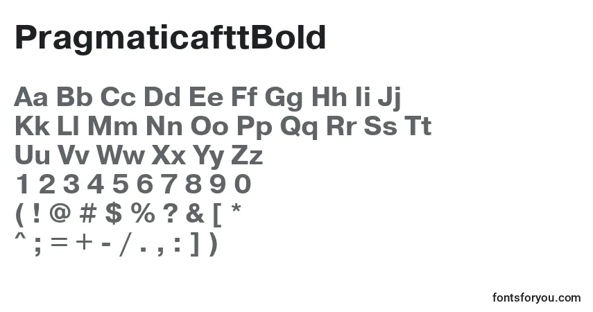 Шрифт PragmaticafttBold – алфавит, цифры, специальные символы