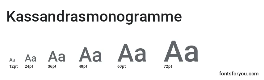 Kassandrasmonogramme Font Sizes