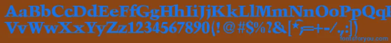 TroubadourXboldRegular Font – Blue Fonts on Brown Background