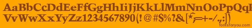 TroubadourXboldRegular Font – Brown Fonts on Orange Background