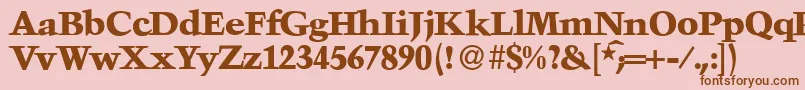 TroubadourXboldRegular Font – Brown Fonts on Pink Background
