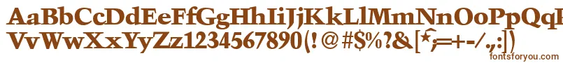 TroubadourXboldRegular-Schriftart – Braune Schriften auf weißem Hintergrund