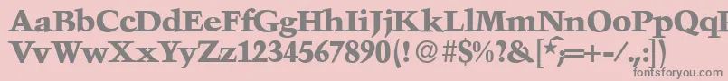 TroubadourXboldRegular Font – Gray Fonts on Pink Background