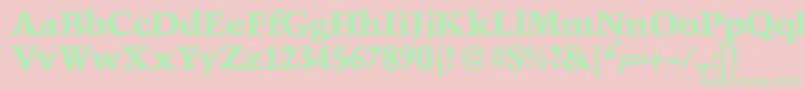 TroubadourXboldRegular Font – Green Fonts on Pink Background