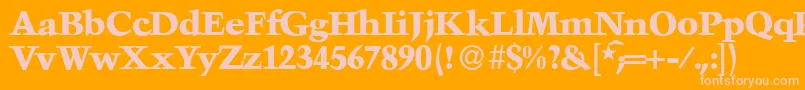 Шрифт TroubadourXboldRegular – розовые шрифты на оранжевом фоне