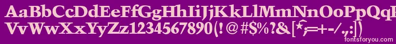 TroubadourXboldRegular Font – Pink Fonts on Purple Background