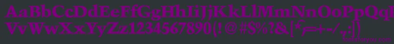 TroubadourXboldRegular Font – Purple Fonts on Black Background