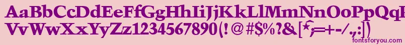 TroubadourXboldRegular Font – Purple Fonts on Pink Background