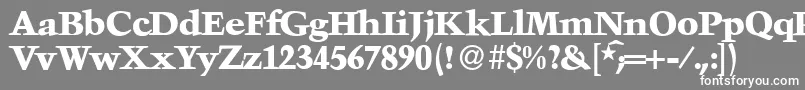 Шрифт TroubadourXboldRegular – белые шрифты на сером фоне