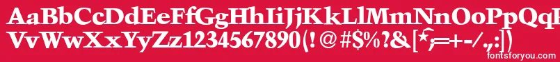TroubadourXboldRegular Font – White Fonts on Red Background