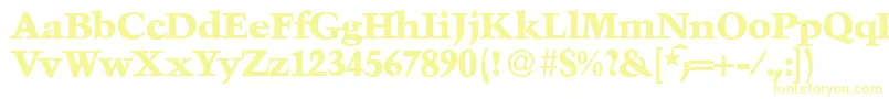 TroubadourXboldRegular Font – Yellow Fonts on White Background