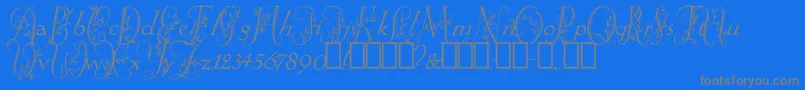 En savoir plus sur la police SpringtimeFlourish Police SpringtimeFlourish – polices grises sur fond bleu