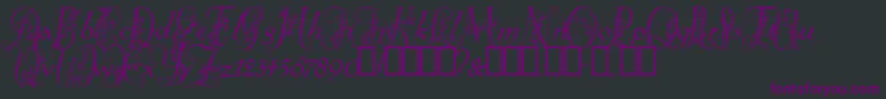 SpringtimeFlourish Font – Purple Fonts on Black Background