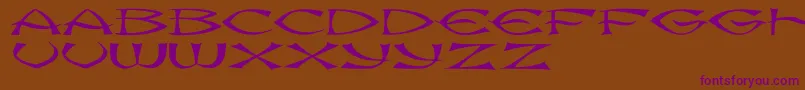 JmhKungFu Font – Purple Fonts on Brown Background