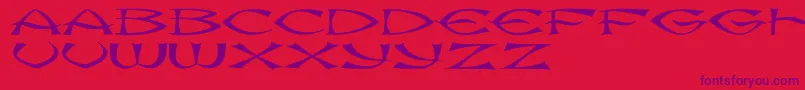 JmhKungFu Font – Purple Fonts on Red Background